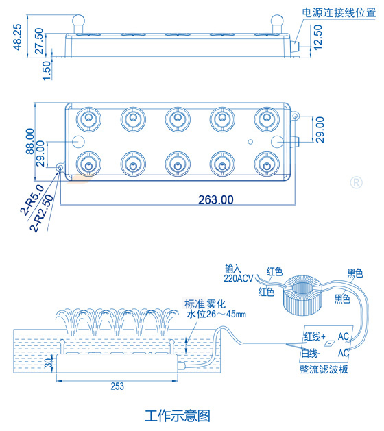 超声波工作示意图