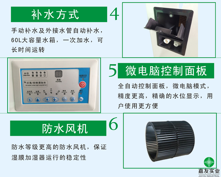 湿膜加湿器性能特点2.