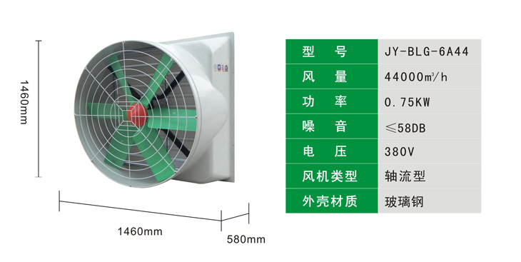 玻璃钢负压风机产品参数